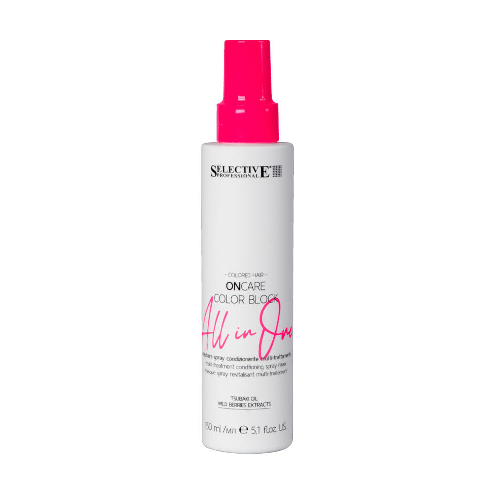 Маска-спрей 15 в 1 Selective Professional OnCare Color Block All In One Multi-Treatment Conditioning Spray Mask для фарбованого волосся, 150 мл